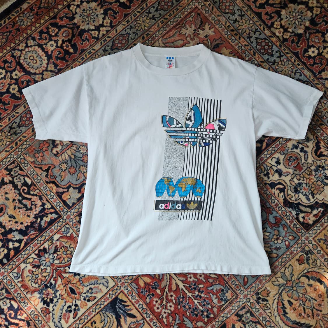 🌊90s USA made adidas trefoil Tee 싱글스티치 상품이미지1