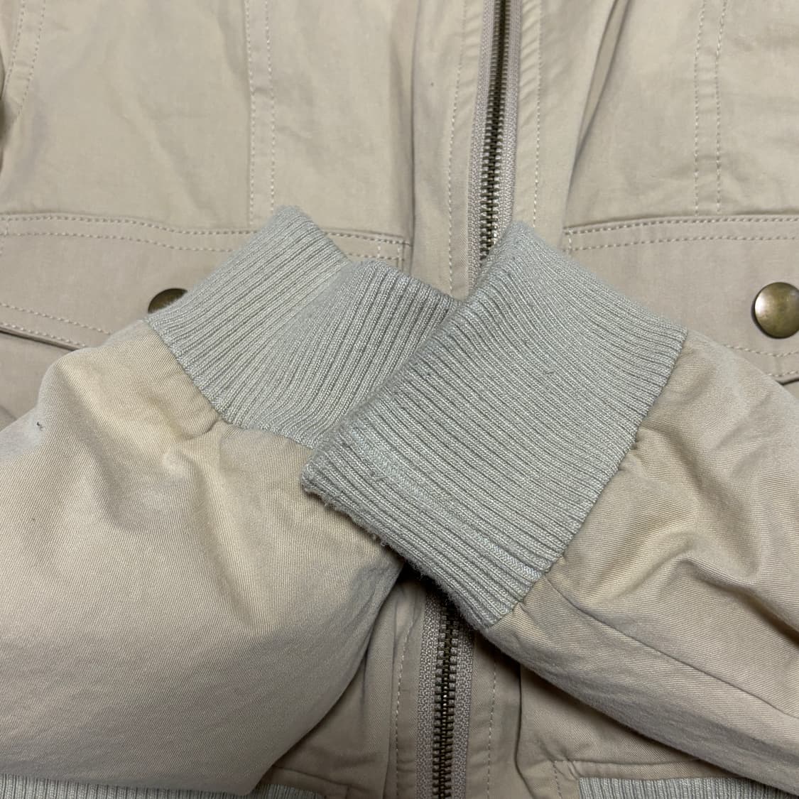페일제이드 빈티지 코튼 패디드 봄버 점퍼 베이지 상품이미지9