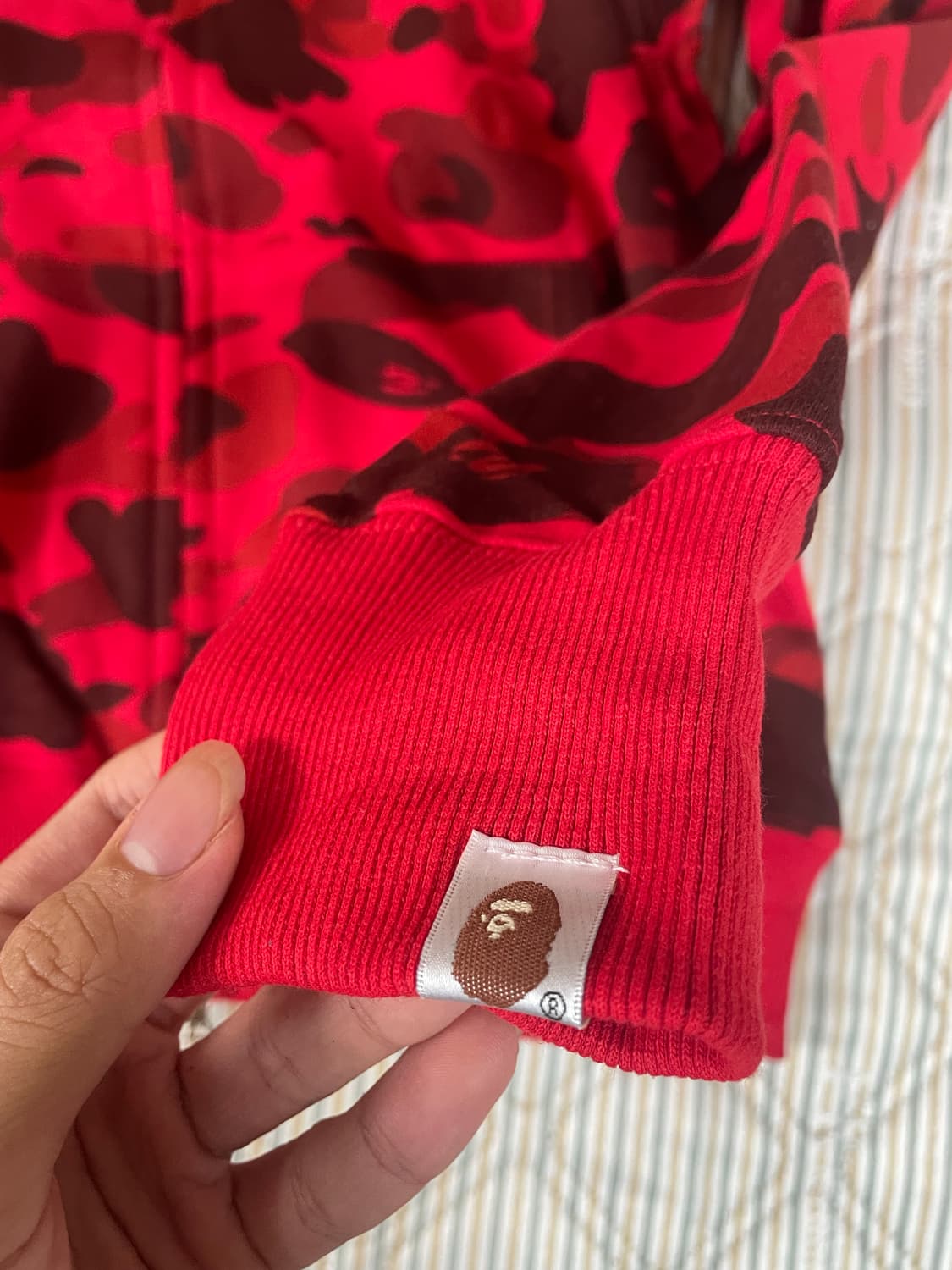 베이프 사크 후드집업  L xL 레드 상품이미지4