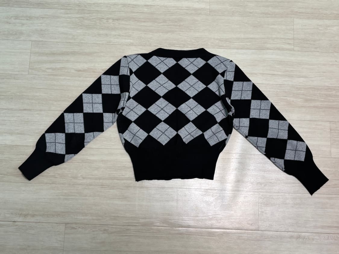 아가일 니트 가디건 상품이미지2