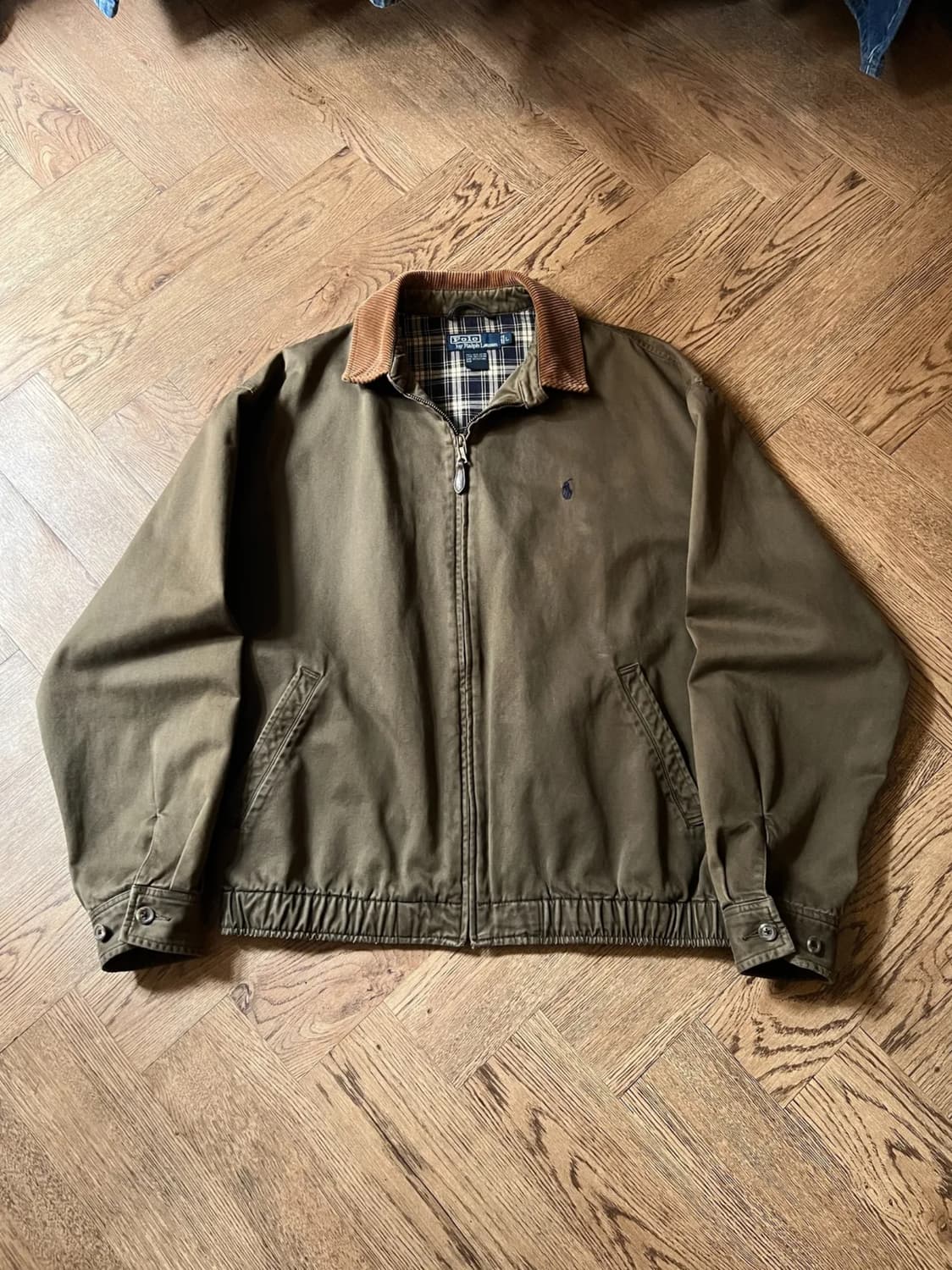 [L]폴로 랄프로렌 체크 라이닝 코듀로이 카라 베이포트 자켓 상품이미지1