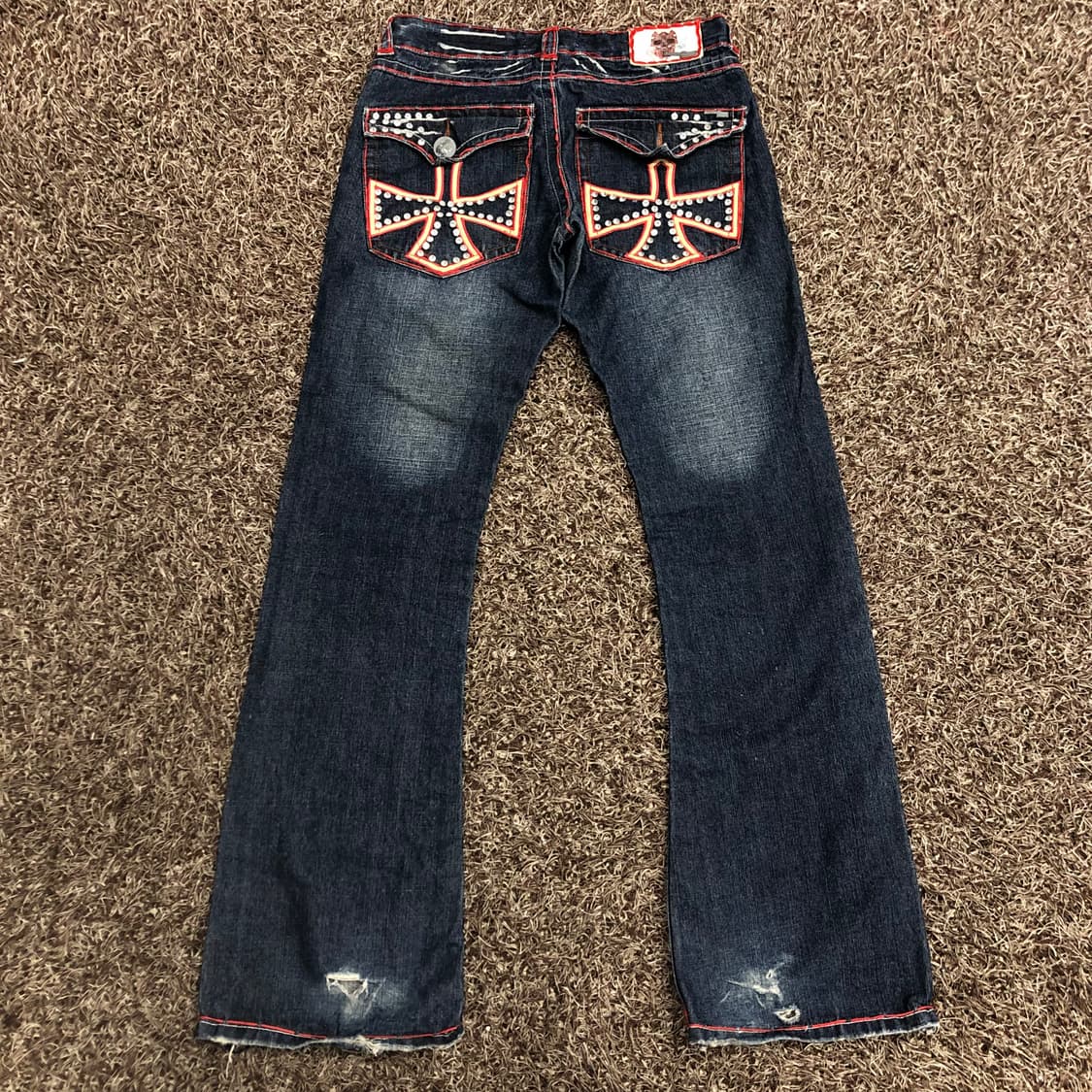 라구나비치 스티치 큐빅 부츠컷 데님 팬츠 상품이미지1