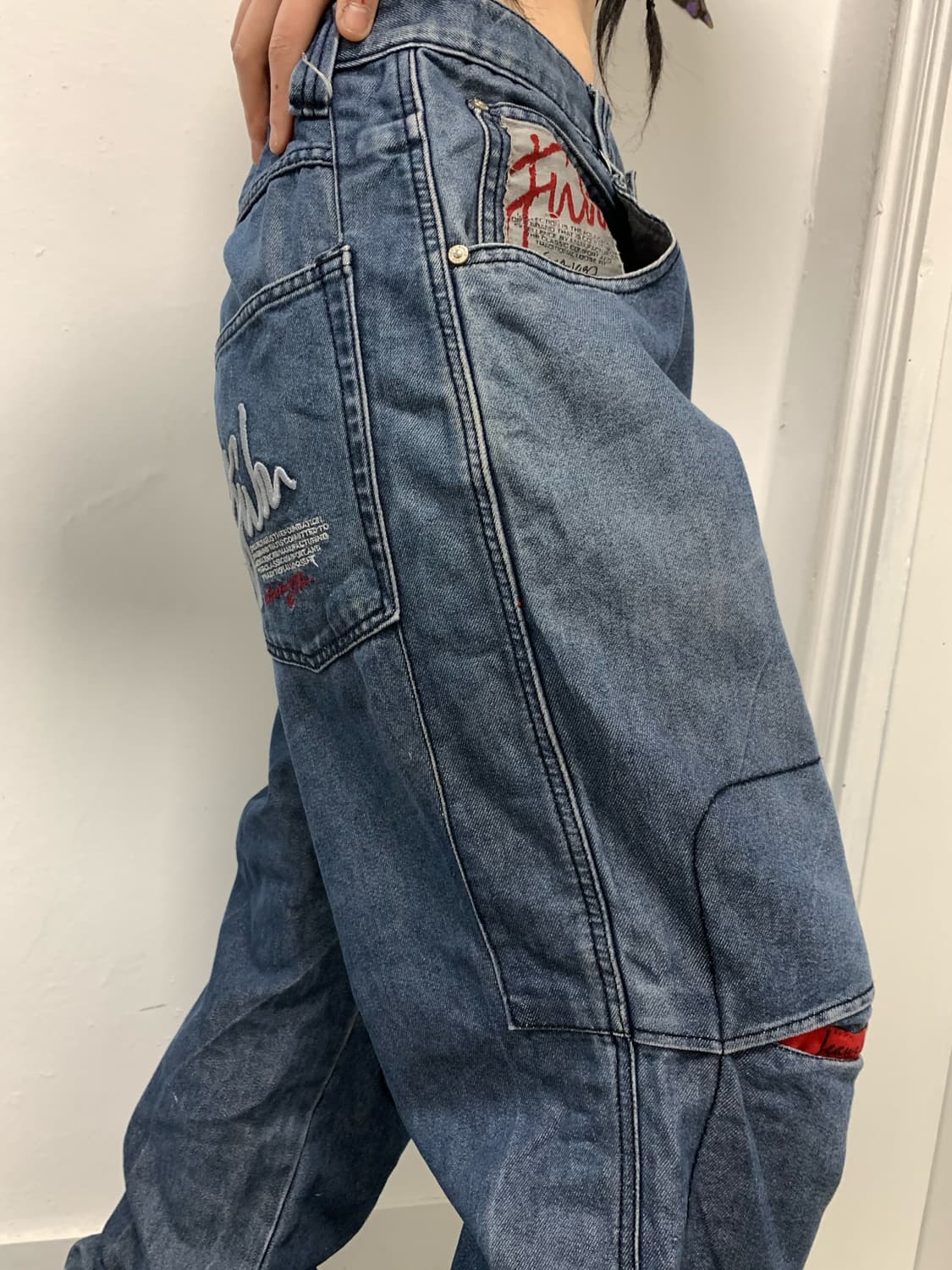 FUBU 절개 디테일 데님팬츠 상품이미지6