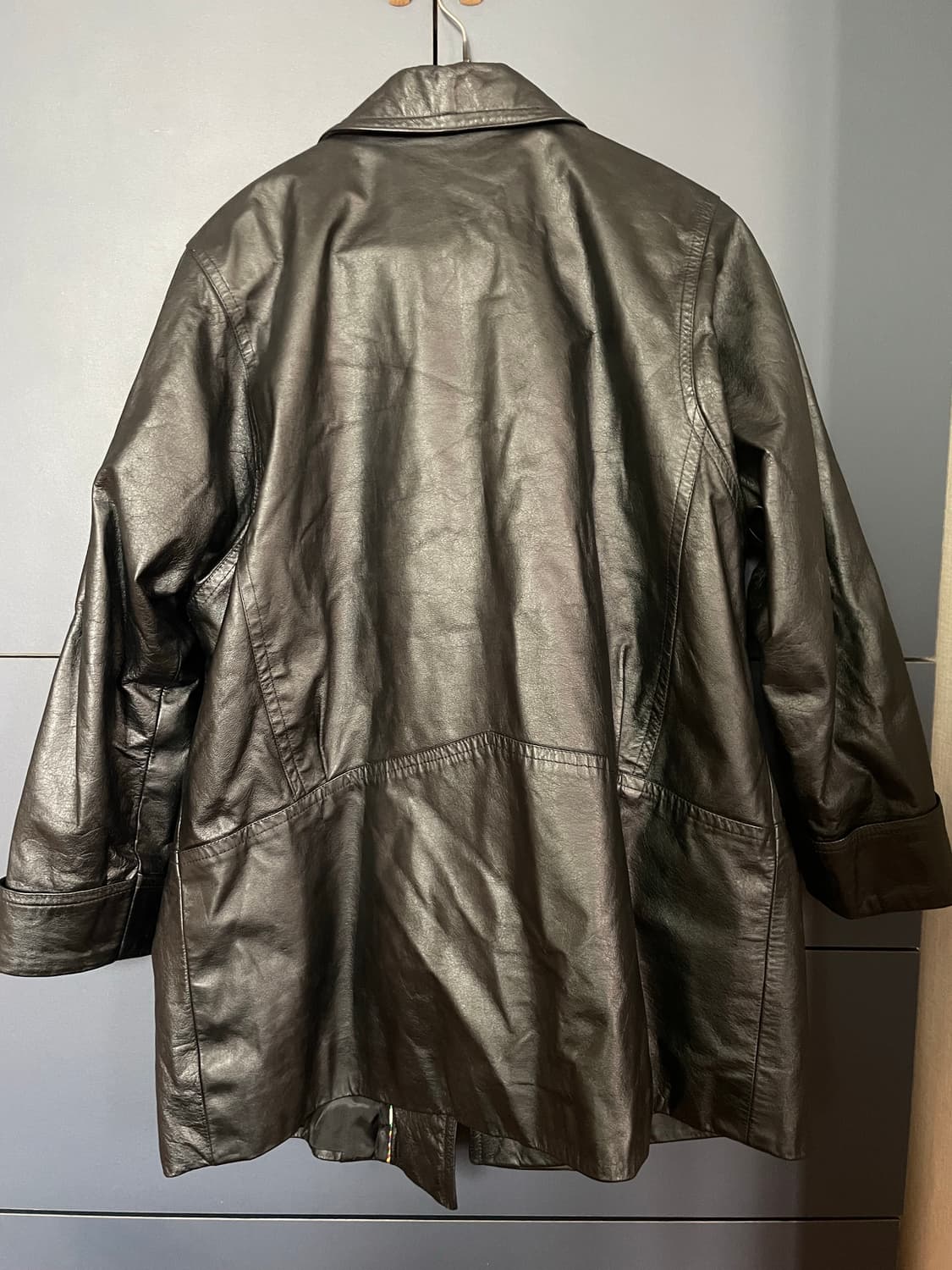 빈티지 복고 레트로 가죽 자켓 상품이미지4