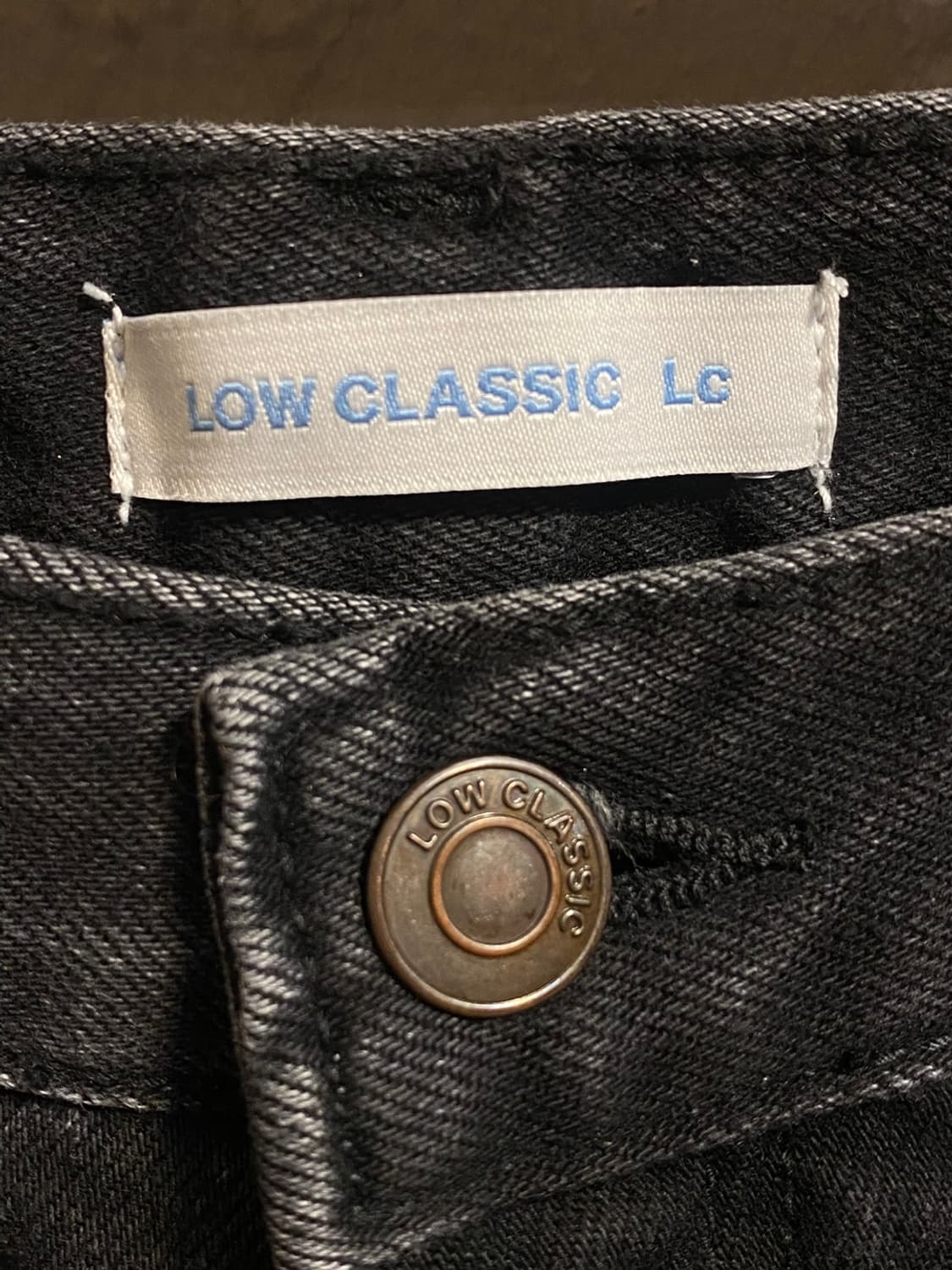 로우클래식 블랙 데님 팬츠 상품이미지3