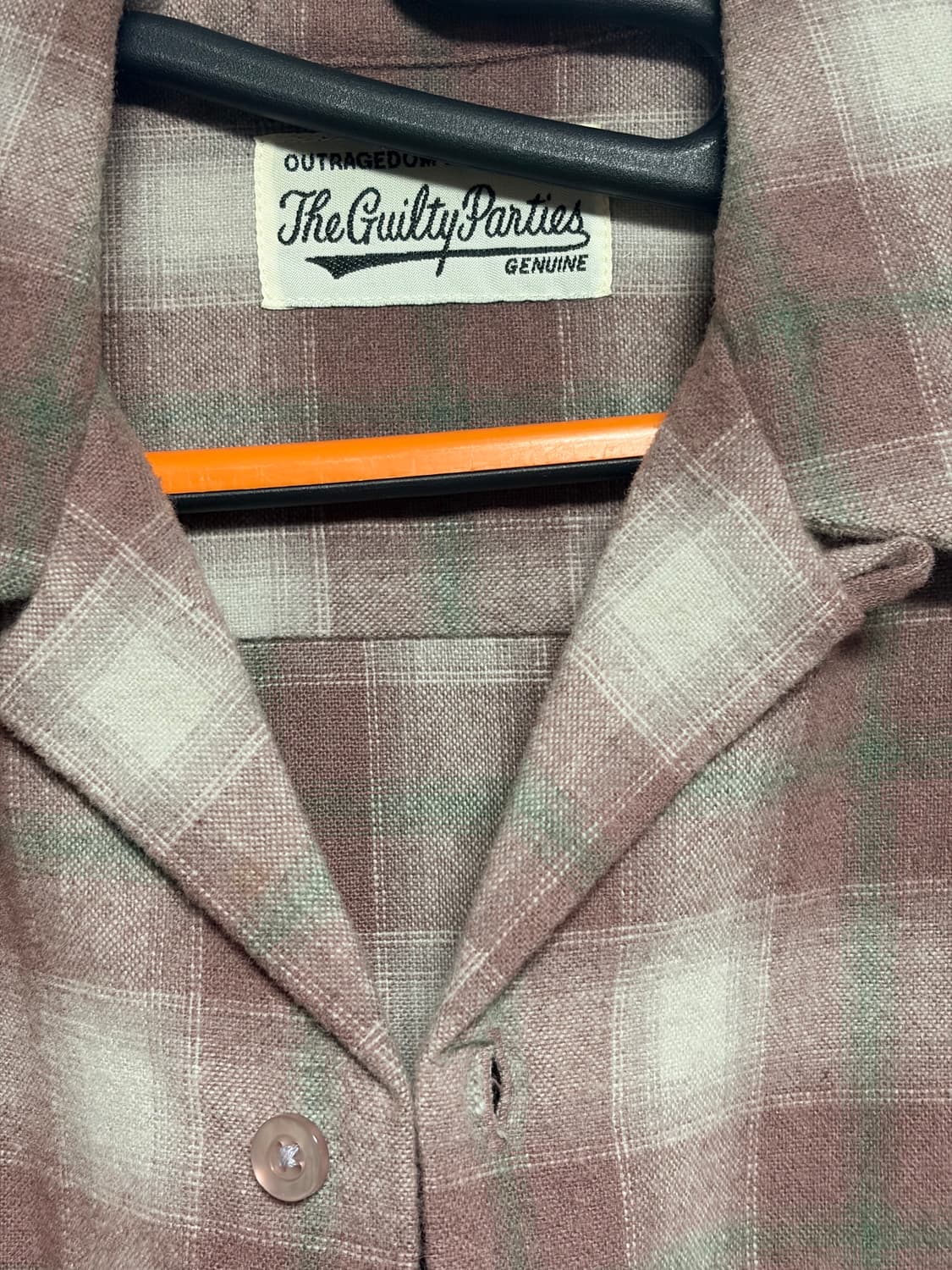 와코마리아 투포켓 울 체크셔츠 M 상품이미지2