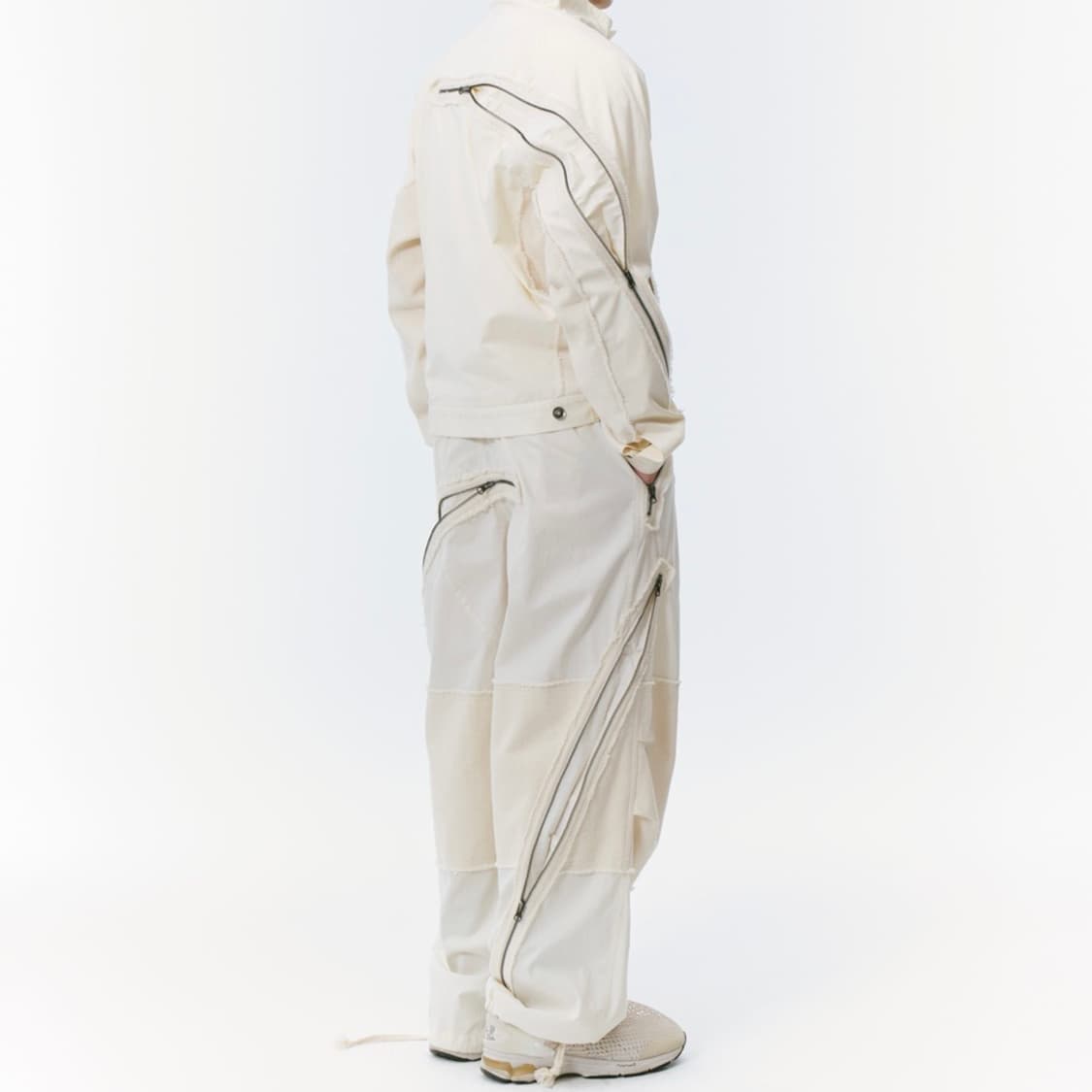 2 산산기어 어파인 커브드 자켓 B 아이보리 상품이미지5