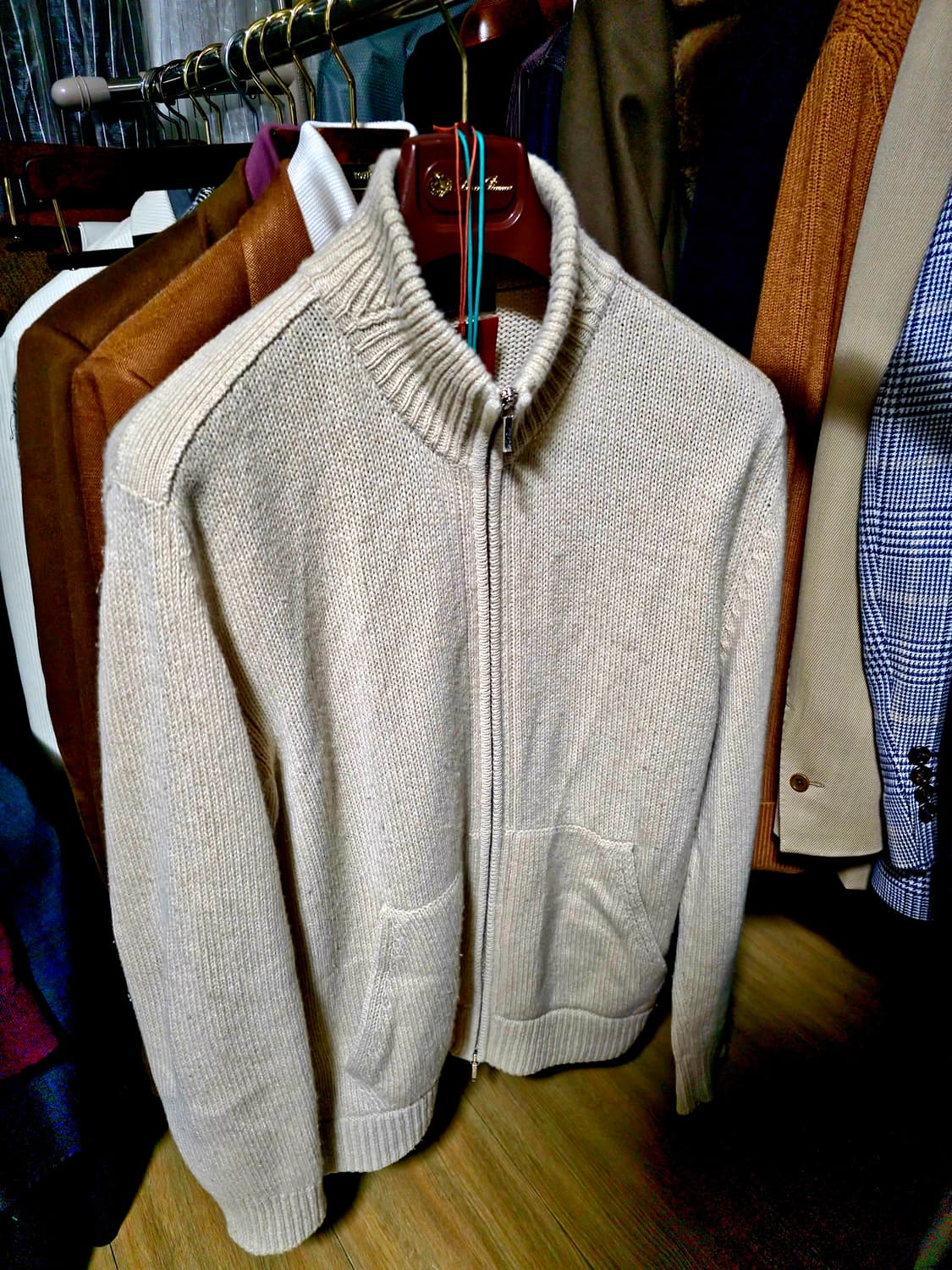 (명작,강추👍)로로피아나 베이비 캐시미어 봄버 자켓 니트 스웨터 상품이미지1