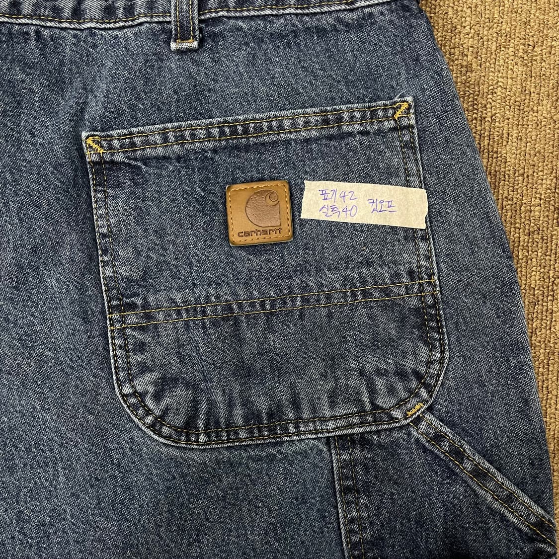 (42) Carhartt 칼하트 컷오프 데님 반바지  상품이미지5