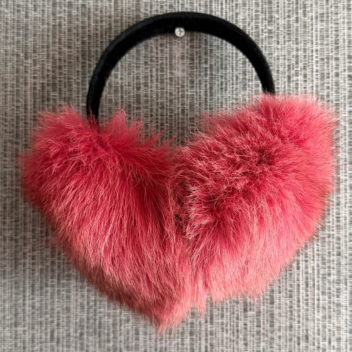 케이트앤켈리 KATENKELLY 핑크 퍼 방한 털 귀마개 이어 워머 상품이미지1