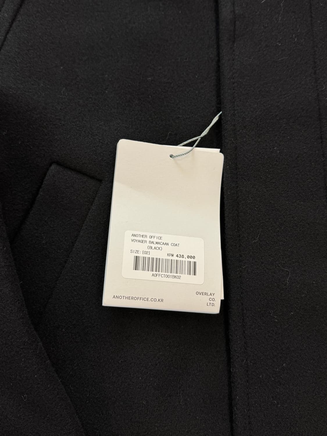 어나더오피스 보이저 발마칸코트 - 블랙 2사이즈 상품이미지3