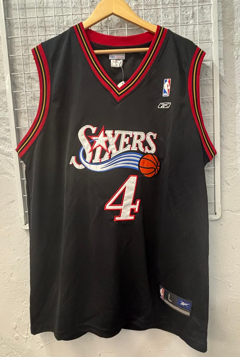 리복 X NBA 필라델피아 식서스 유니폼 슬리브리스 L 상품이미지1