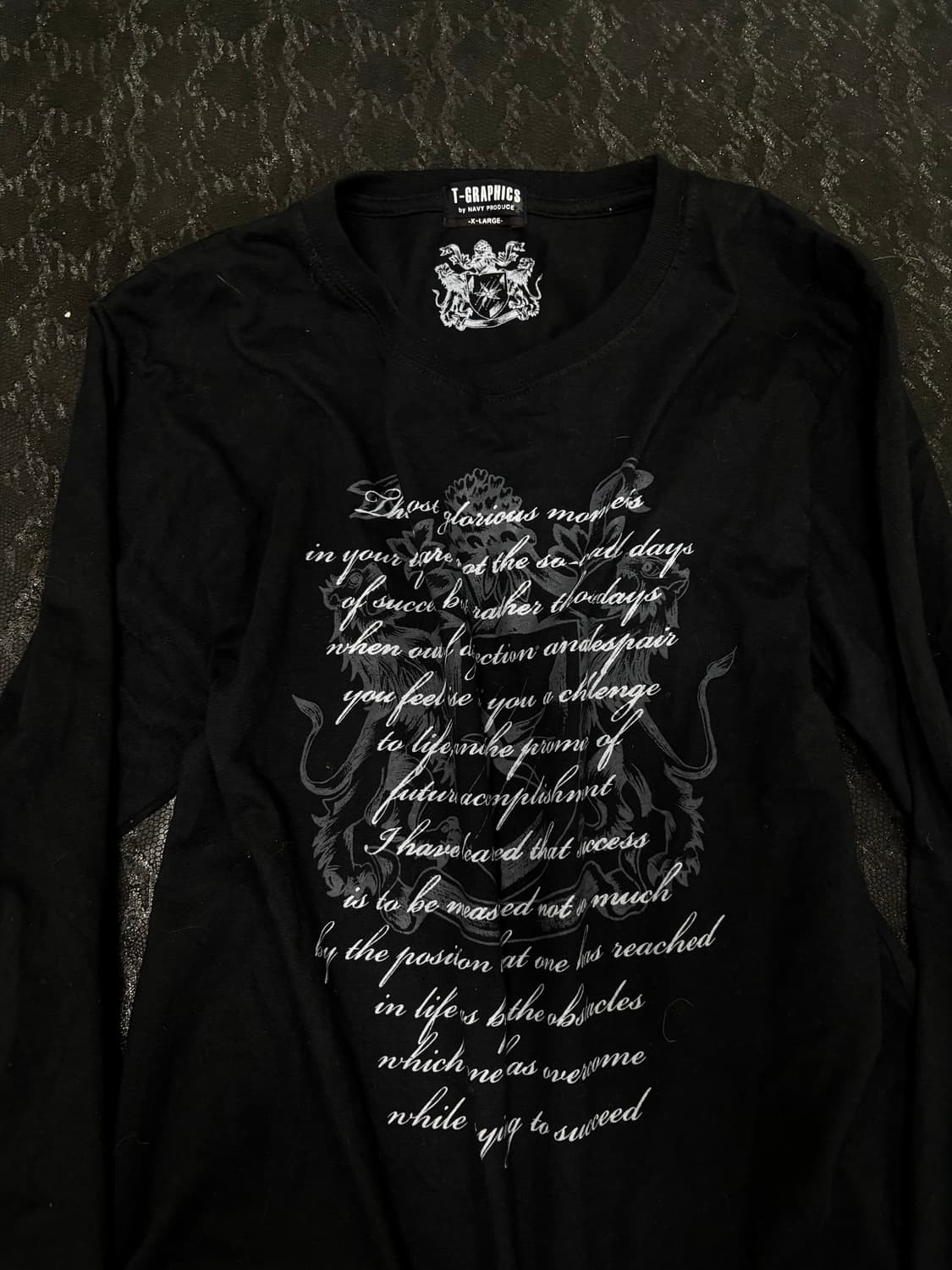 “Vintage” Y2K Lettering Gothic Print Sle 상품이미지3