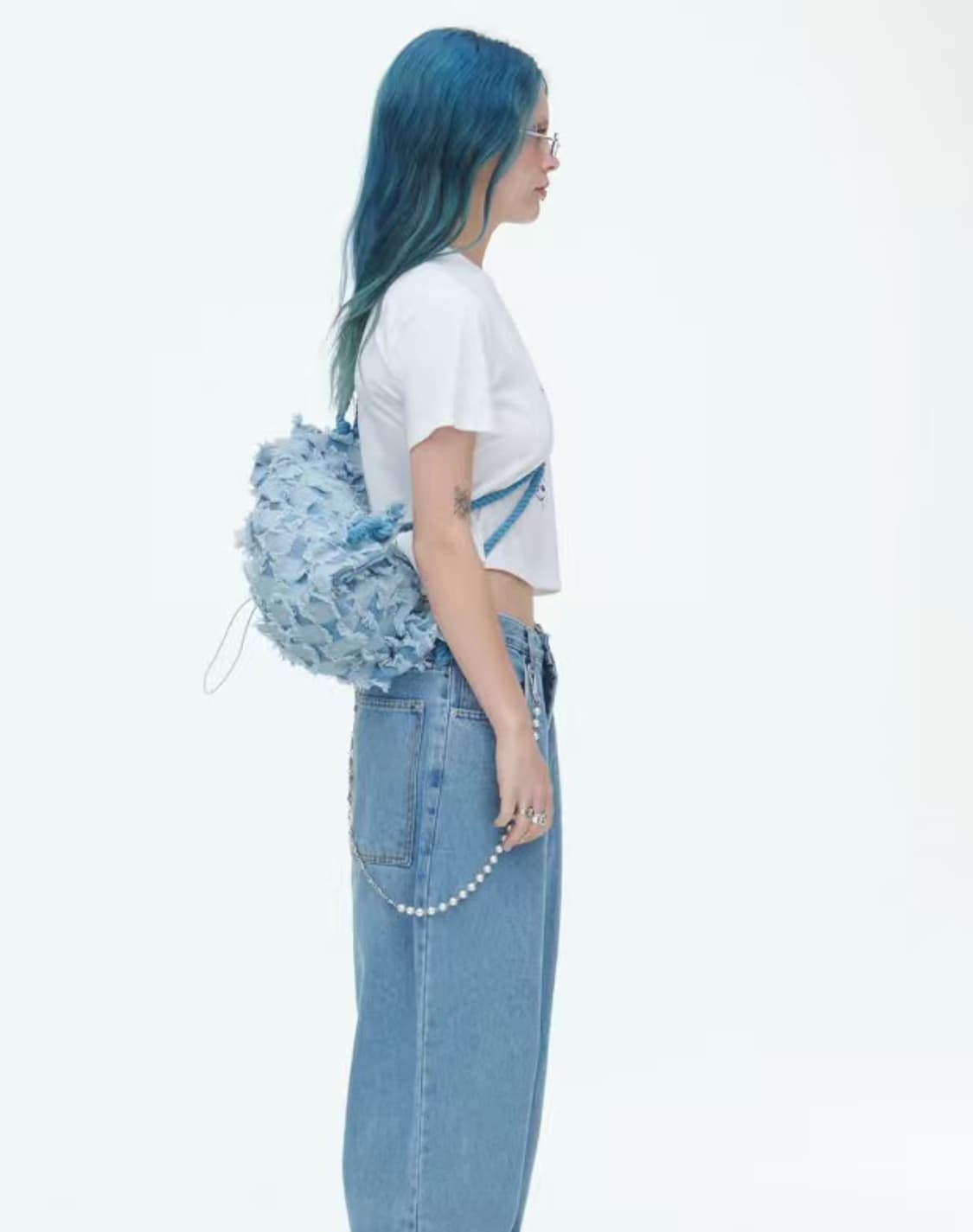 Checkerboard Denim Vagabond Bag 상품이미지3