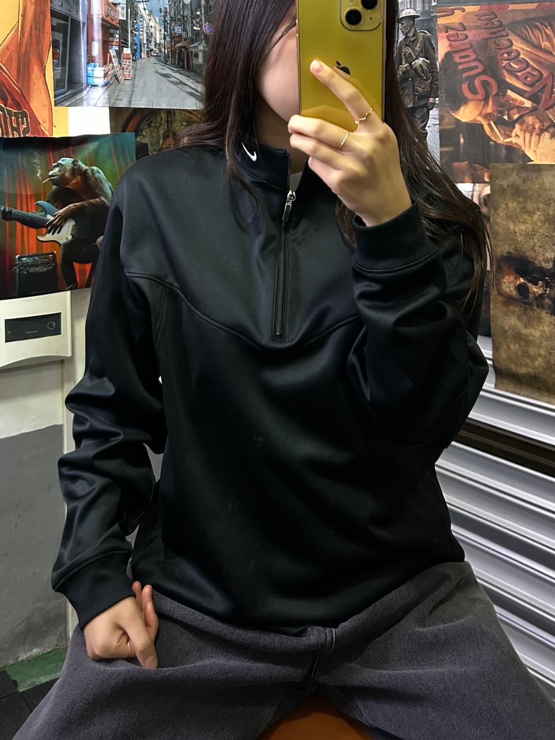 나이키 골프 블랙 반목 반집업 져지 M 상품이미지1