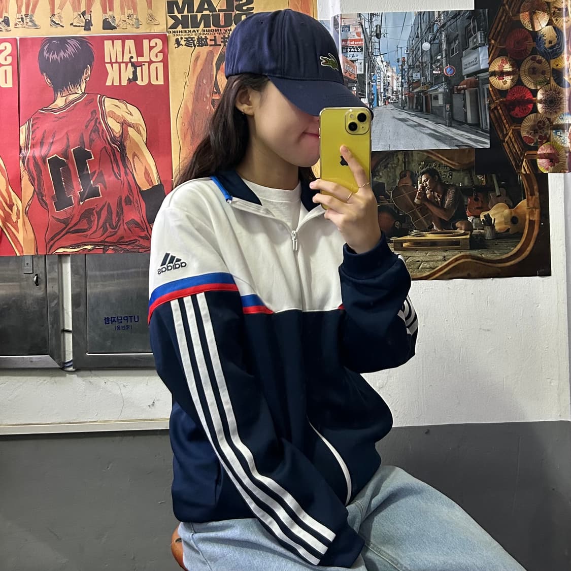 아디다스 흰색 검은색 져지 M 상품이미지2