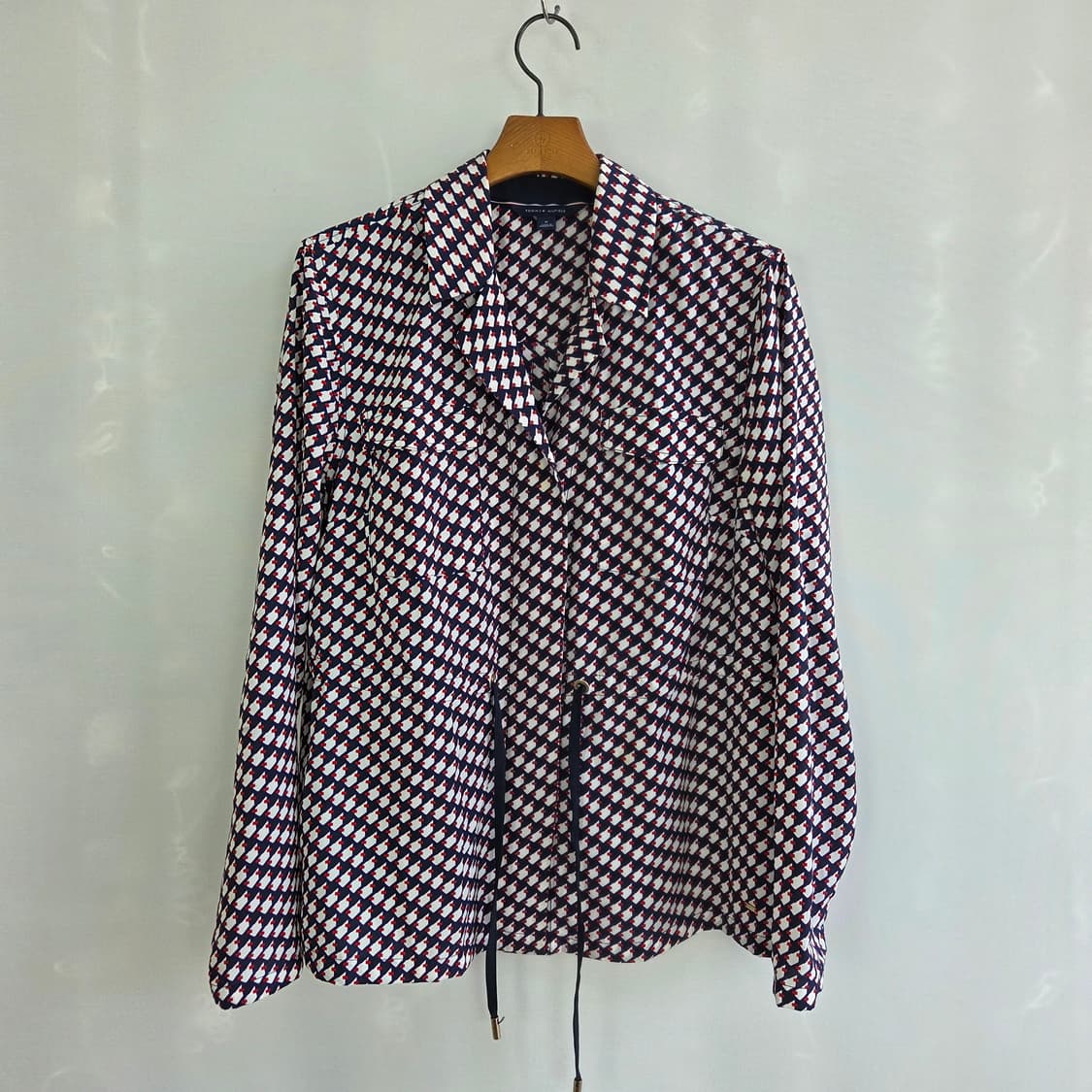 [TOMMY HILFIGER] 타미힐피거 패턴 셔츠 블라우스 여성 M 상품이미지1