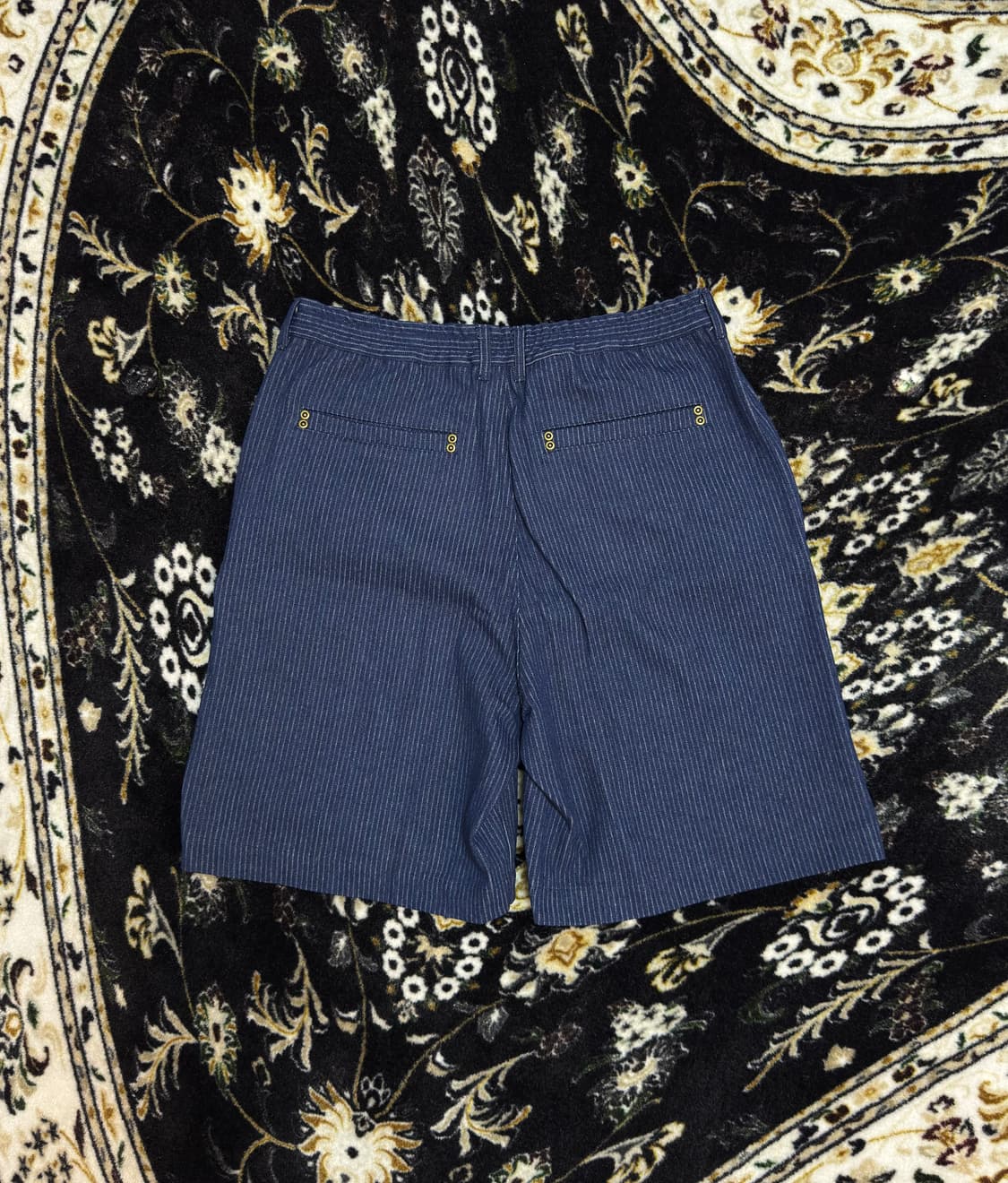 [2]아노니모아노니마 리벳 디테일 자카드 데님 쇼츠 인디고 상품이미지4