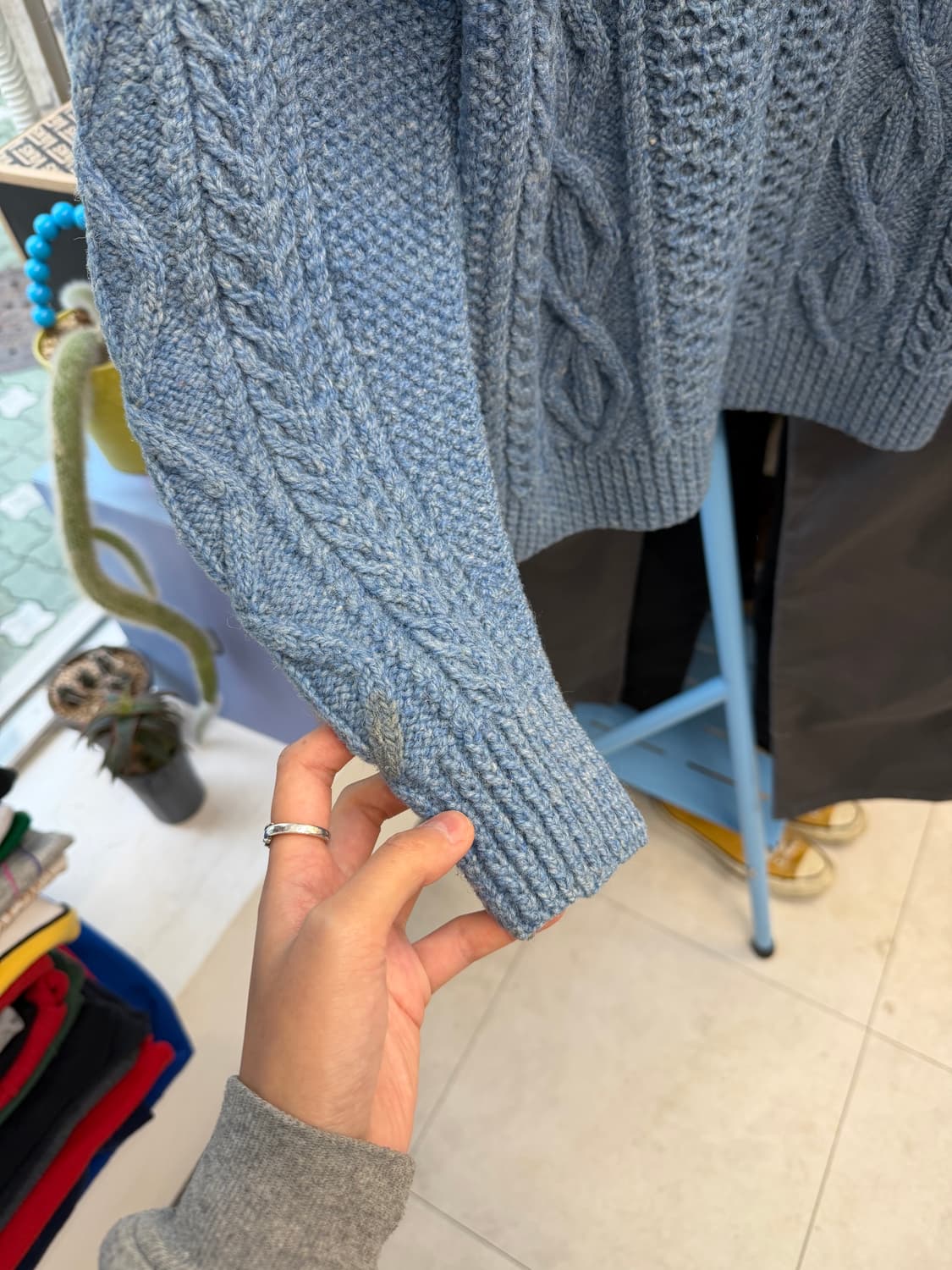 vtg knit zip-up 상품이미지8