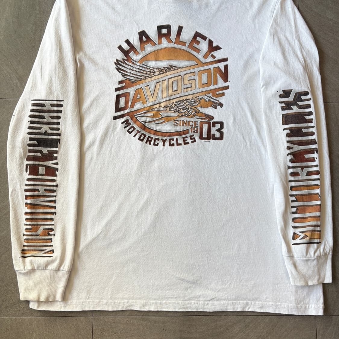 할리데이비슨 정품 화이트 긴팔 티셔츠 상품이미지4