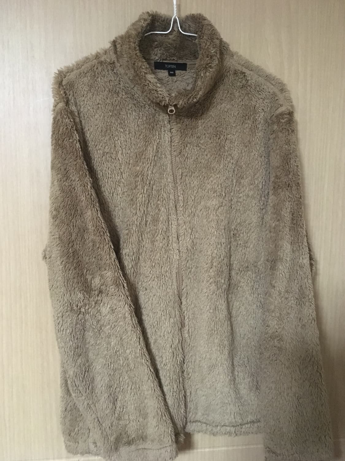 탑텐 갈색 털 퍼 집업 플리스 상품이미지1