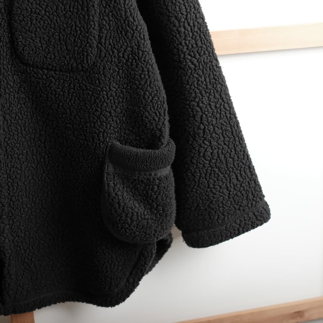 포터클래식 2(M사이즈) 플리스 집업 셔츠 자켓  블랙 상품이미지3