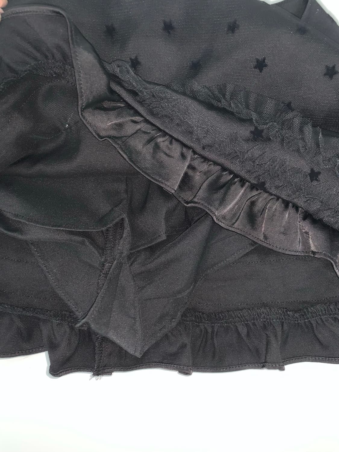 MESH STAR RUFFLE MINI SKIRT 상품이미지10