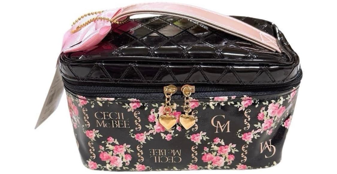 (새상품)세실맥비 플라워 패턴 파우치 블랙 고전 상품이미지1