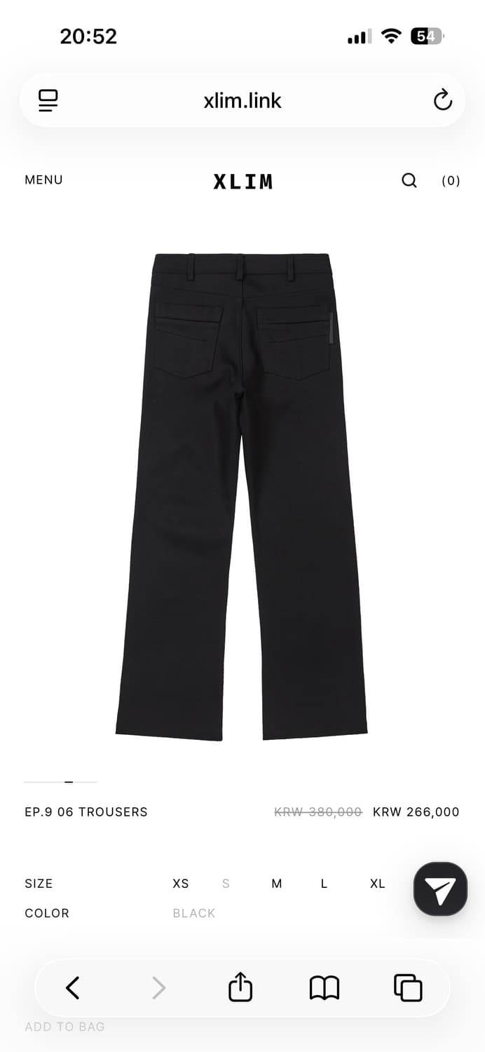 엑슬림 EP.9 06 trousers S사이즈 상품이미지2