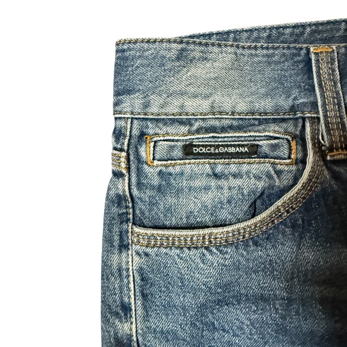 00s 아카이브 돌체앤가바나 메탈 플레이트 워싱 데님 팬츠 상품이미지3