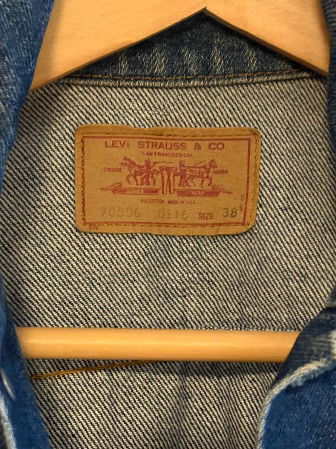 80s Levis 리바이스 70506 데님 자켓 38 (95-100) 상품이미지2