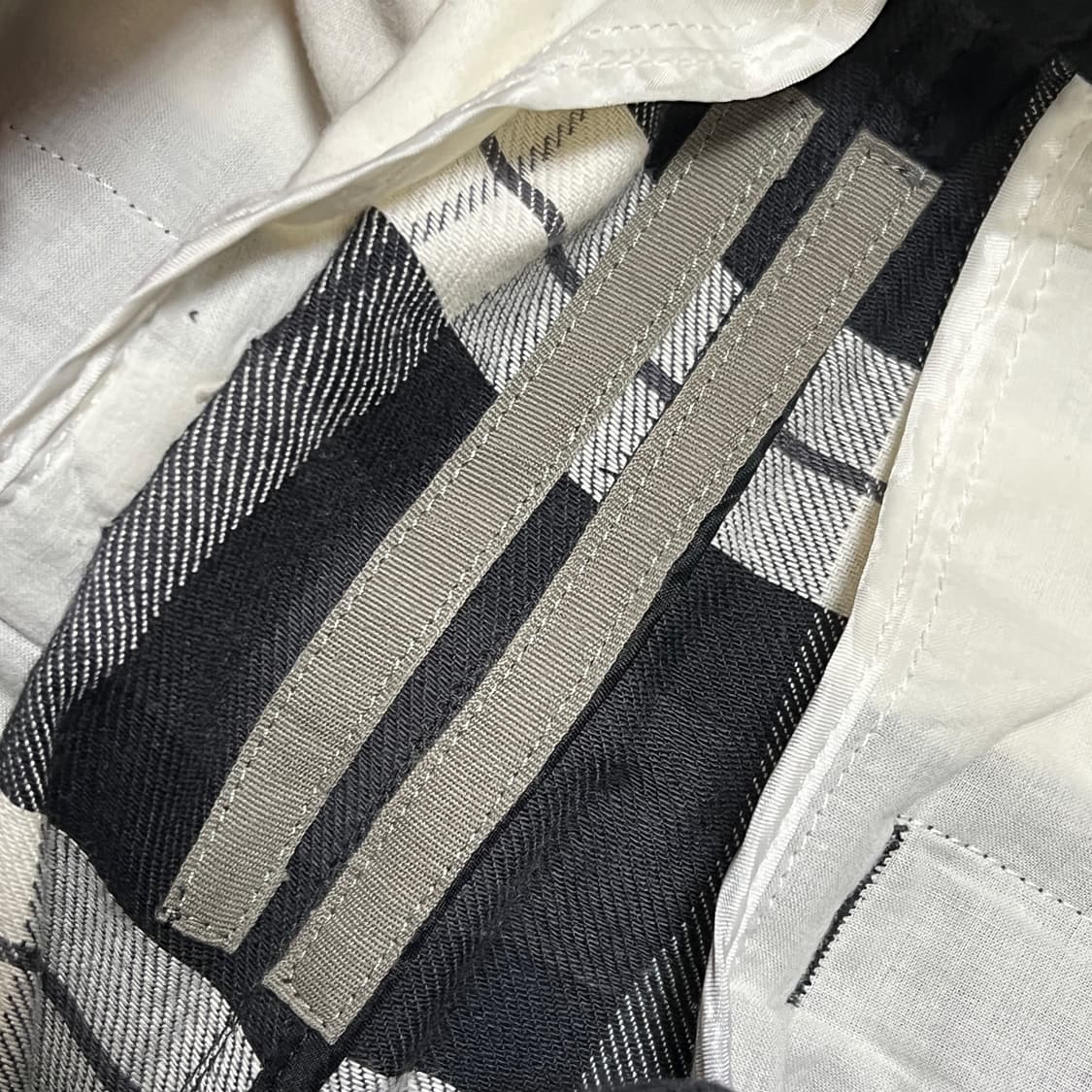 릭오웬스 19SS "BABEL" 드로우스트링 블랙 체크 트랙 팬츠  상품이미지7