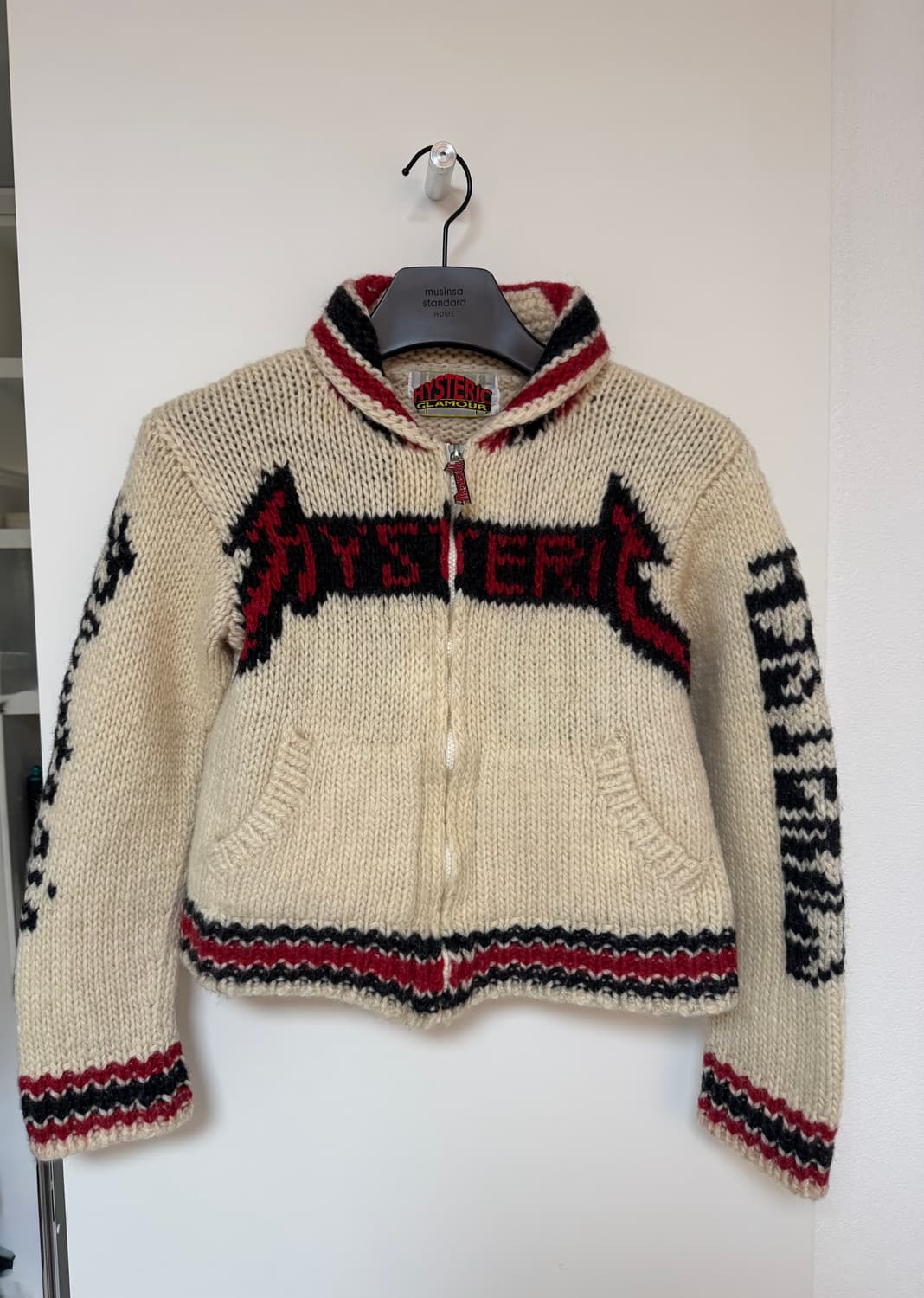 히스테릭 글래머 Hysteric Glamour 코위찬 니트 집업 자켓 1 상품이미지1