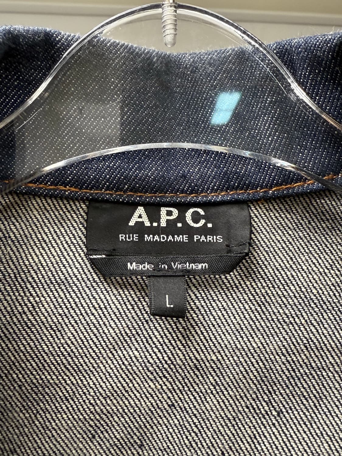 아페쎄 APC 데님 트러커 자켓 인디고 L  상품이미지3