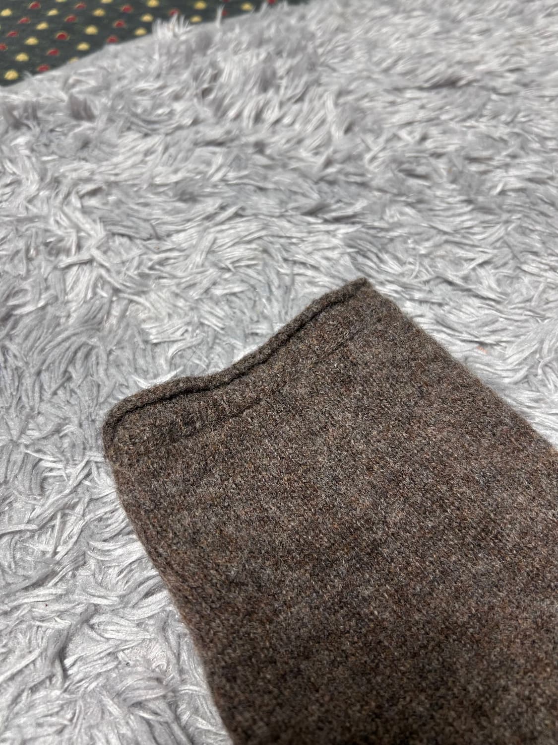 퍼버즈 twin layered knit cardigan brown OS 상품이미지6