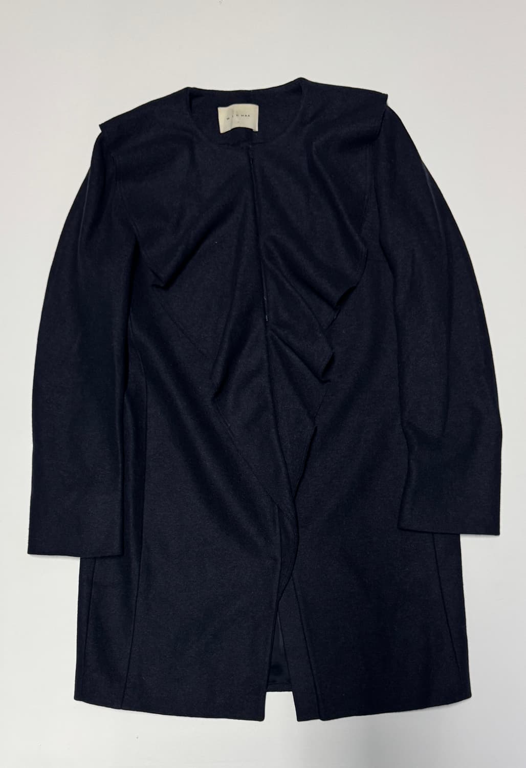 여성 미샤 Michaa 블라우스 형 코트 네이비 상품이미지1