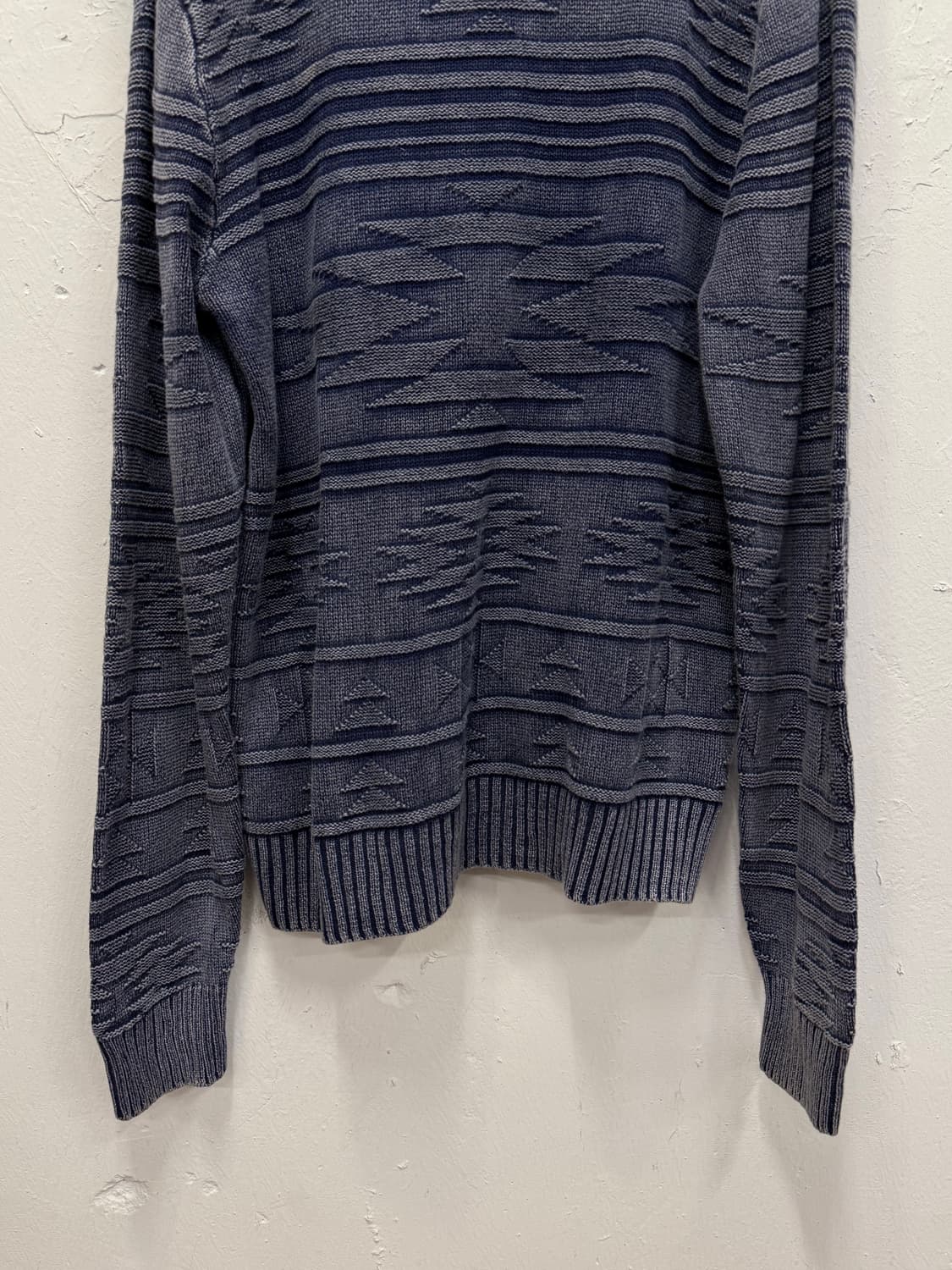 L) NAVY Cotton Shawl Collar Cardigan 상품이미지8