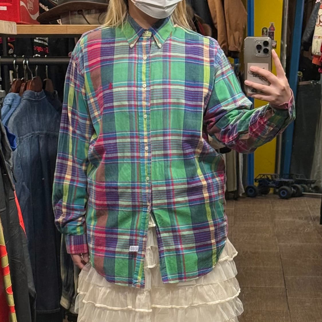 [HI] 폴로 랄프로렌 긴팔셔트 체크 레인보우 상품이미지1