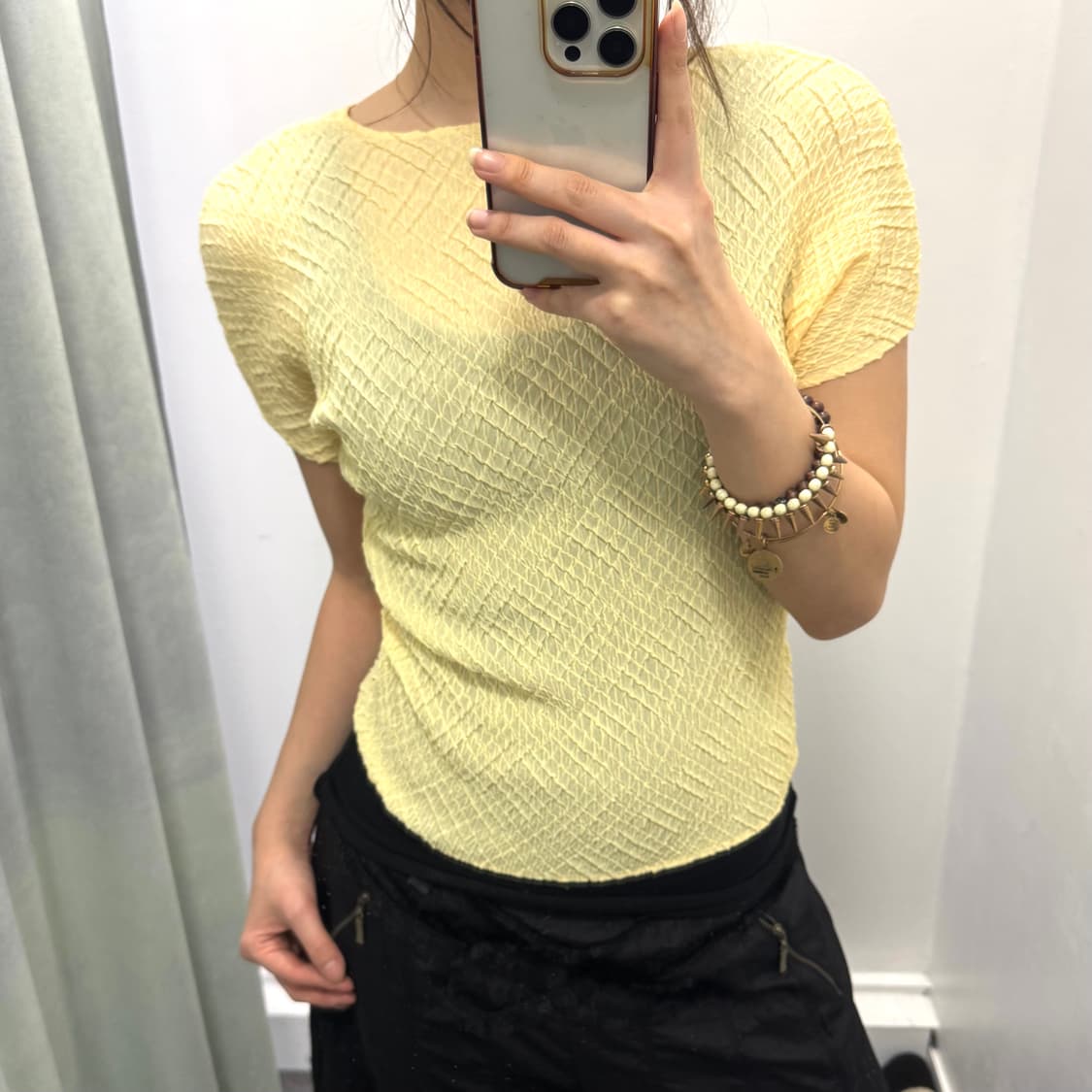 옐로우 링클 반팔 티셔츠 상품이미지2