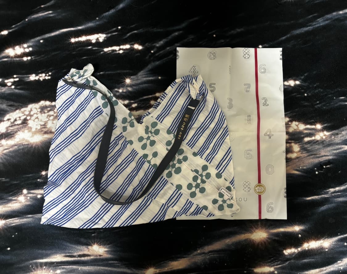 소우소우(sousou) 가죽끈 + 면 가방 세트 - [비닐백 포함] 상품이미지1