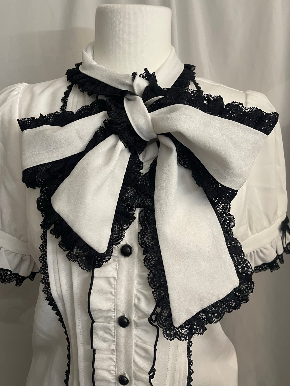 Mars 백흑 빅리본 블라우스 마즈 양지뢰 상품이미지2