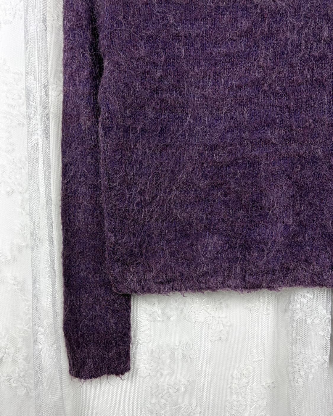 Rare City Purple Mohair Cropped Knit Top 상품이미지3