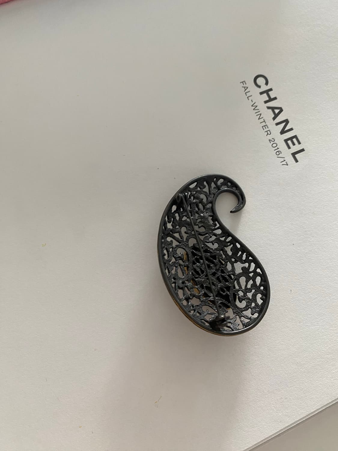 빈티지 페이즐리 퍼플 스톤 브로치 상품이미지4