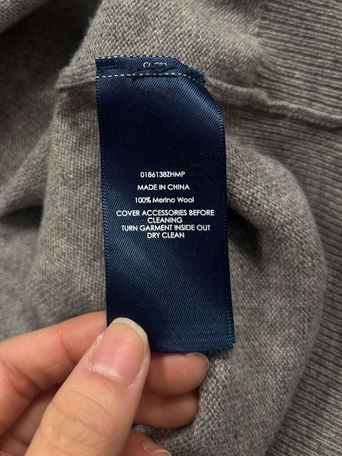 폴로 메리노울 그레이 하프집업 니트 상품이미지7