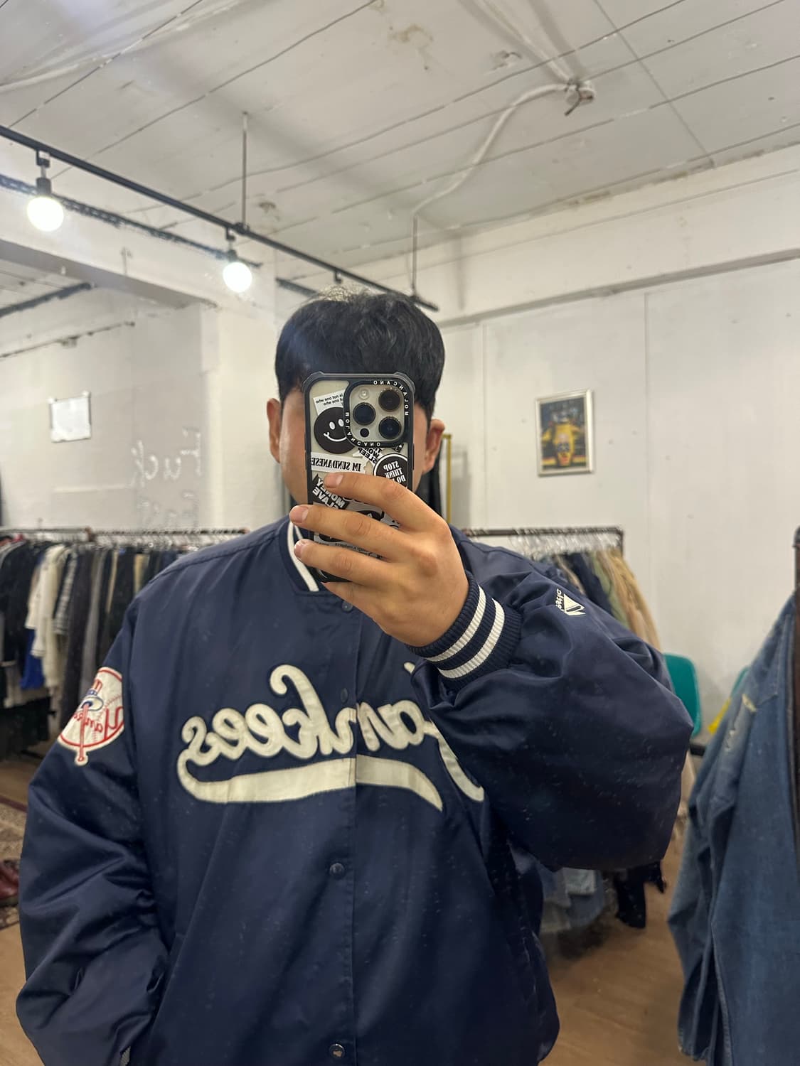 XXL)마제스틱 양키스 사틴 자켓 상품이미지7
