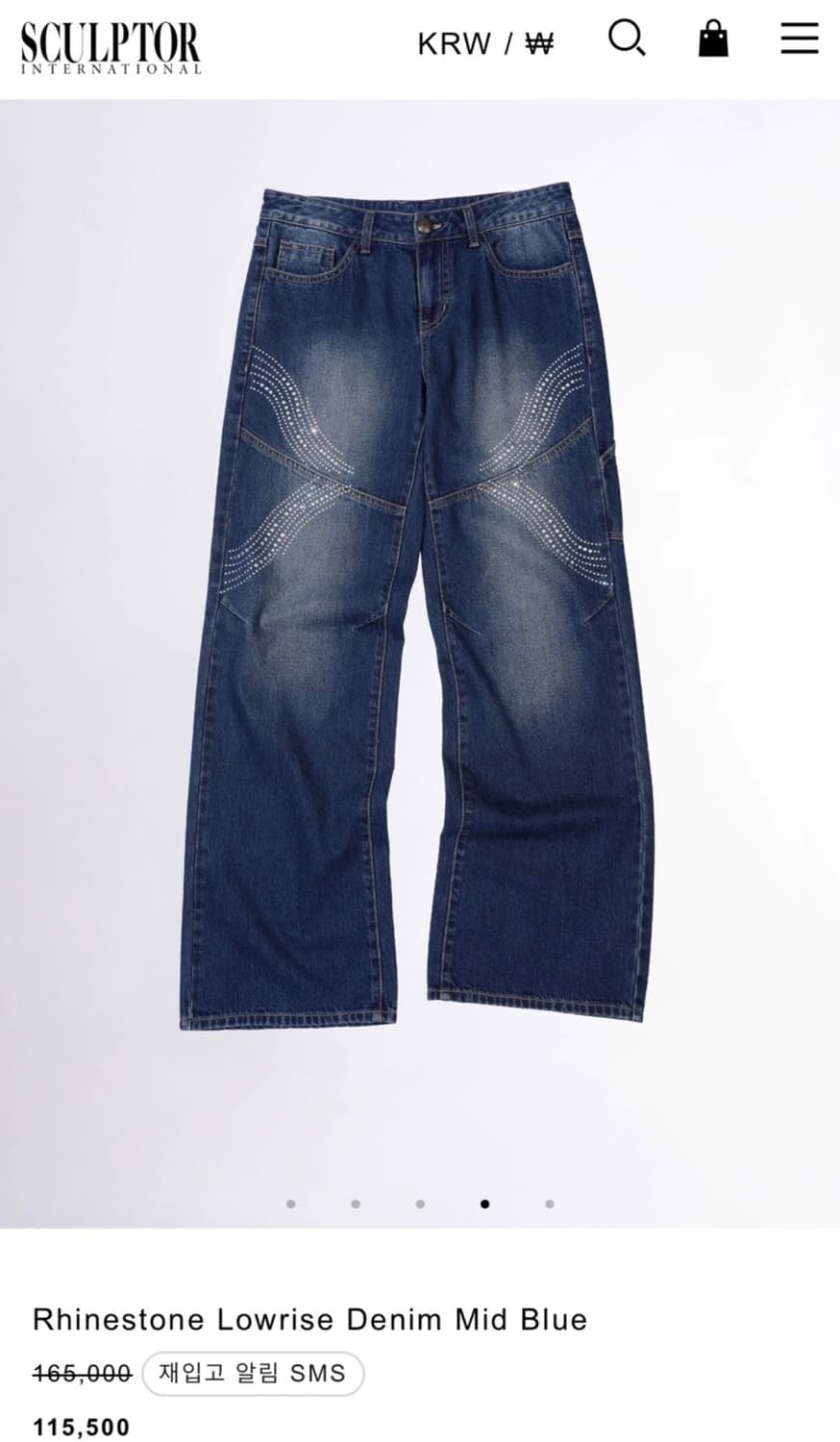 Sculptor Rhinestone Lowrise Denim L(New) 상품이미지1