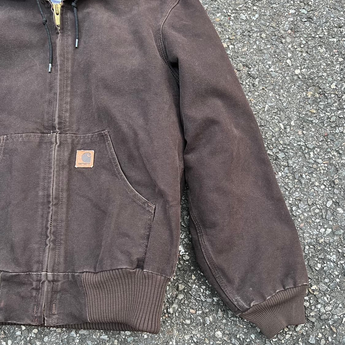 00년대 칼하트 브라운 후드집업 상품이미지5