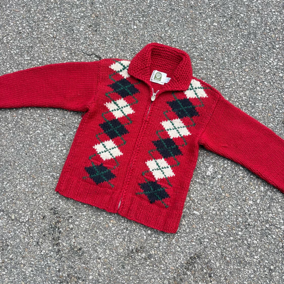 Canadian Sweater 아가일 패턴 헤비울 스웨터 상품이미지2