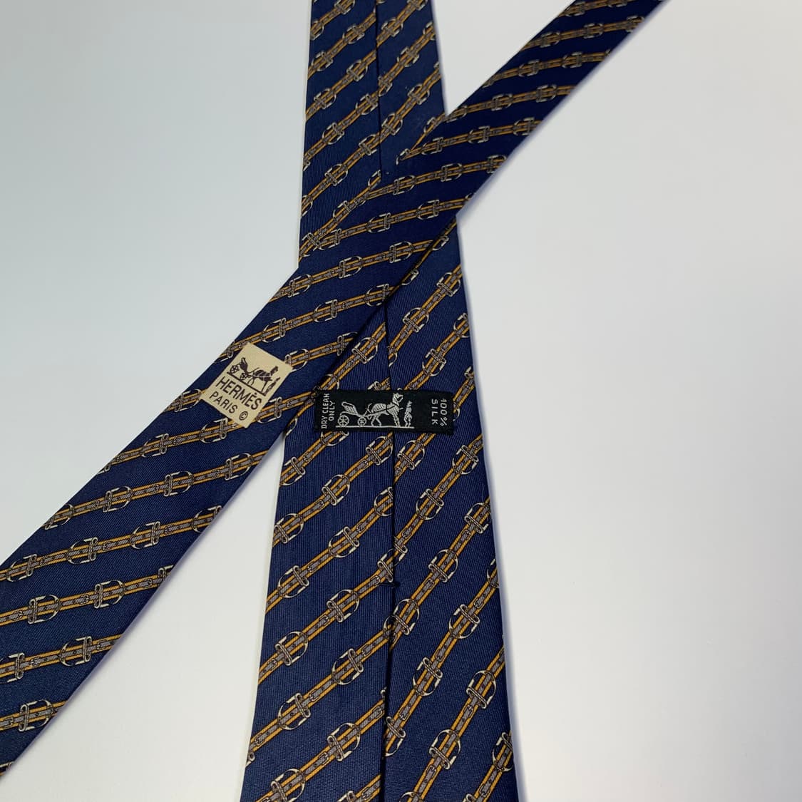 에르메스(HERMES) 명품 100실크 프랑스 빈티지넥타이 A등급 상품이미지5