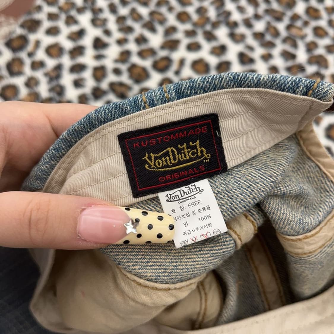 본 더치 레트로 Y2K 00's 키치 대장 데님워싱 볼캡 F C09602 상품이미지5